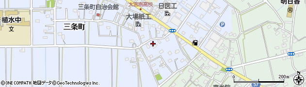 埼玉県さいたま市西区三条町104周辺の地図