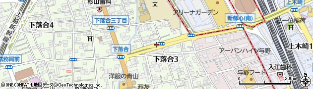 埼玉県さいたま市中央区下落合3丁目周辺の地図