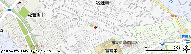 千葉県柏市宿連寺周辺の地図