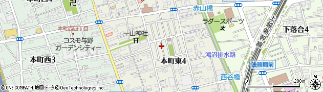 埼玉県さいたま市中央区本町東周辺の地図