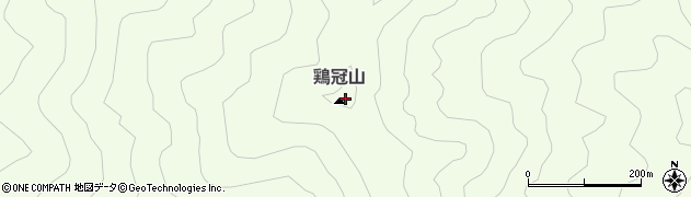 鶏冠山周辺の地図
