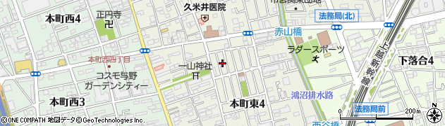 埼玉県さいたま市中央区本町東4丁目24周辺の地図