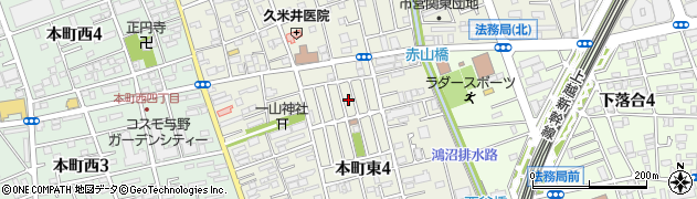 埼玉県さいたま市中央区本町東4丁目22周辺の地図