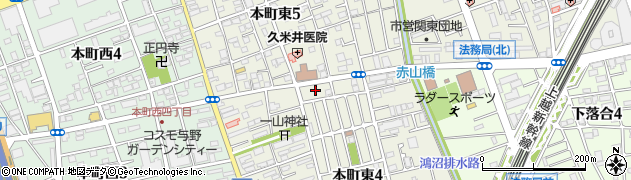 埼玉県さいたま市中央区本町東4丁目29周辺の地図