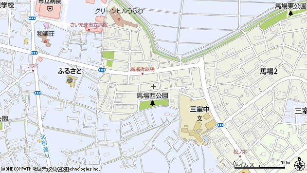 〒336-0912 埼玉県さいたま市緑区馬場の地図