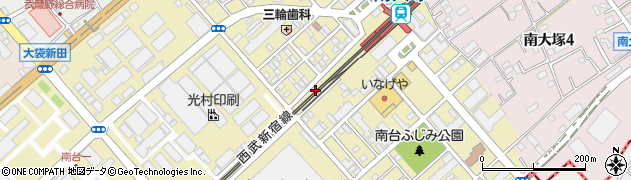 南大塚駅南口　自転車駐車場周辺の地図
