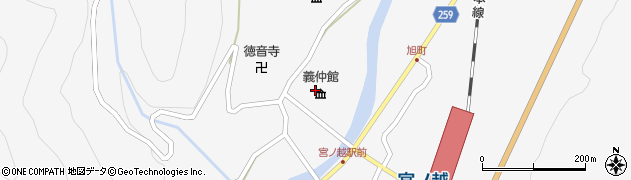木曽町　日義公民館宮越分館周辺の地図