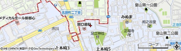 上木崎足立神社公園周辺の地図