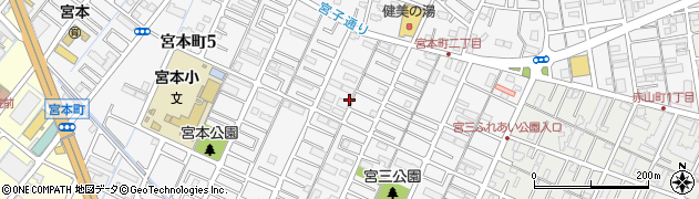埼玉県越谷市宮本町周辺の地図