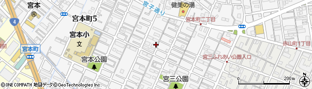 埼玉県越谷市宮本町周辺の地図