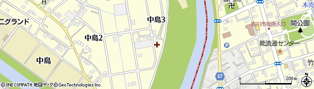 埼玉県越谷市中島3丁目周辺の地図