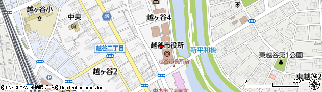 越谷市役所　市民協働部市民課総務周辺の地図