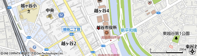 越谷市役所　公平委員会事務局周辺の地図