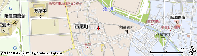 福井県越前市西尾町周辺の地図