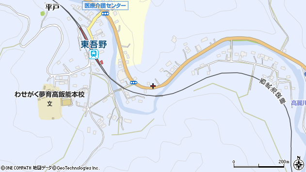 〒357-0211 埼玉県飯能市平戸の地図
