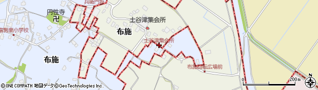 土谷津集会所周辺の地図