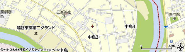 埼玉県越谷市中島2丁目周辺の地図