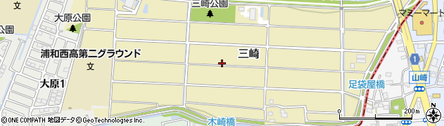 埼玉県さいたま市浦和区三崎周辺の地図