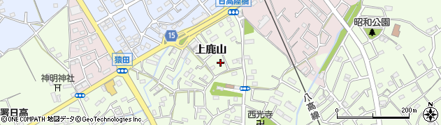 埼玉県日高市上鹿山168周辺の地図
