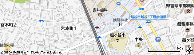 埼玉県越谷市中町3周辺の地図