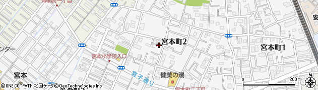 埼玉県越谷市宮本町2丁目周辺の地図