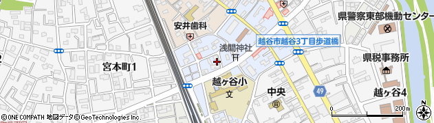 埼玉県越谷市中町4周辺の地図