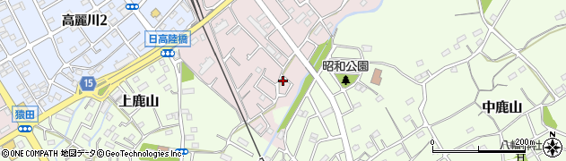 埼玉県日高市鹿山172周辺の地図