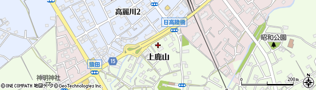 埼玉県日高市上鹿山134周辺の地図