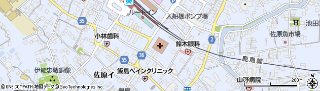 香取市立佐原中央図書館周辺の地図