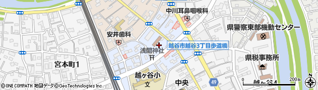 埼玉県越谷市中町7周辺の地図