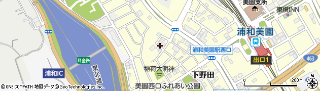埼玉県さいたま市緑区下野田周辺の地図