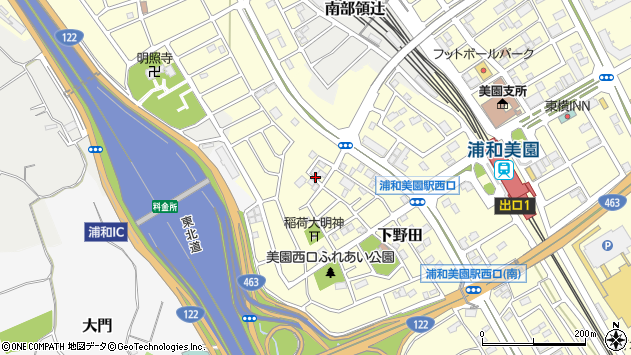 〒336-0962 埼玉県さいたま市緑区下野田の地図