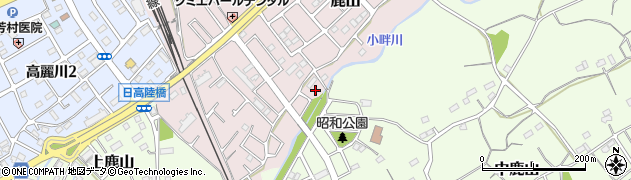 埼玉県日高市鹿山164周辺の地図