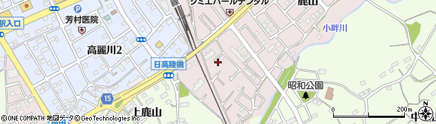 埼玉県日高市鹿山204周辺の地図