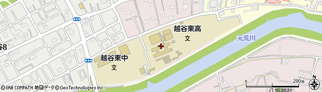 埼玉県立越谷東高等学校周辺の地図