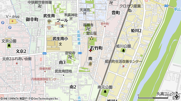 〒915-0063 福井県越前市若竹町の地図