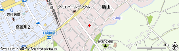 埼玉県日高市鹿山215周辺の地図
