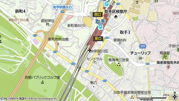 〒302-0014 茨城県取手市中央町の地図