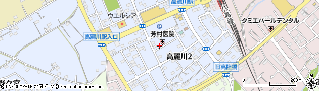 埼玉県日高市高麗川周辺の地図