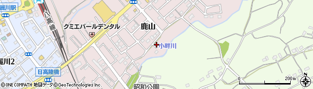 埼玉県日高市鹿山155周辺の地図