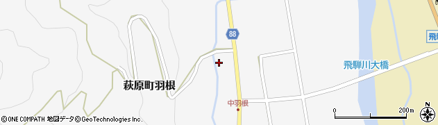 岐阜県下呂市萩原町羽根951周辺の地図