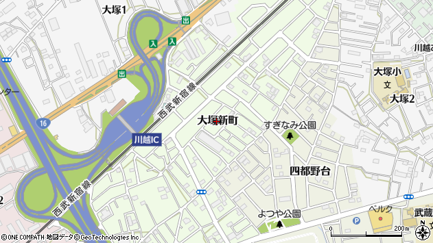 〒350-1178 埼玉県川越市大塚新町の地図