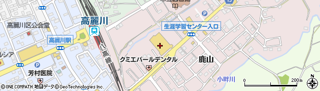 ヤオコー高麗川店周辺の地図