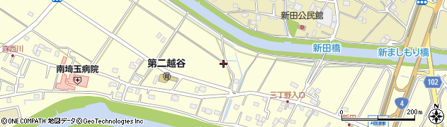 埼玉県越谷市増森周辺の地図