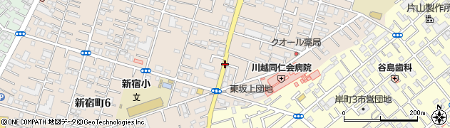 川越同仁会病院入口周辺の地図
