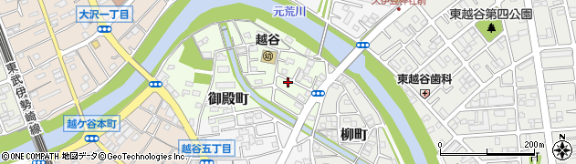埼玉県越谷市御殿町周辺の地図