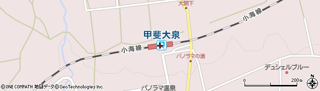 甲斐大泉駅周辺の地図