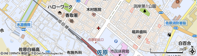千葉県香取市北2丁目6周辺の地図