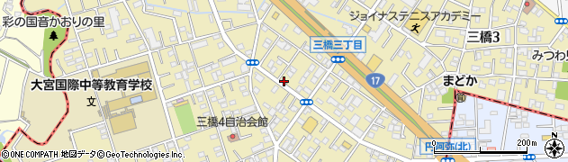 大宮三橋四郵便局周辺の地図