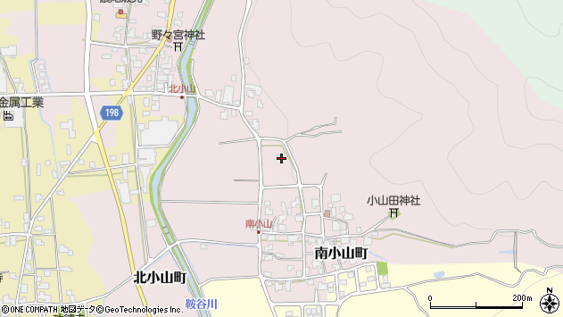 〒915-0021 福井県越前市北小山町の地図